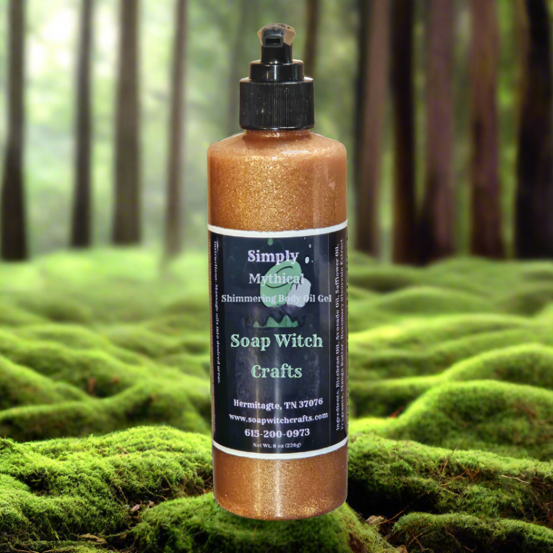 Gel de aceite corporal brillante Simply Mythical - Ámbar de lujo