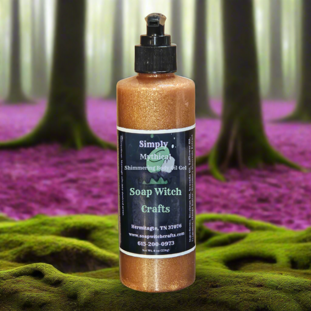 Gel de Aceite Corporal Brillante Simply Mythical - Rosa, Jarabe de Arce y Ralladura Cítrica
