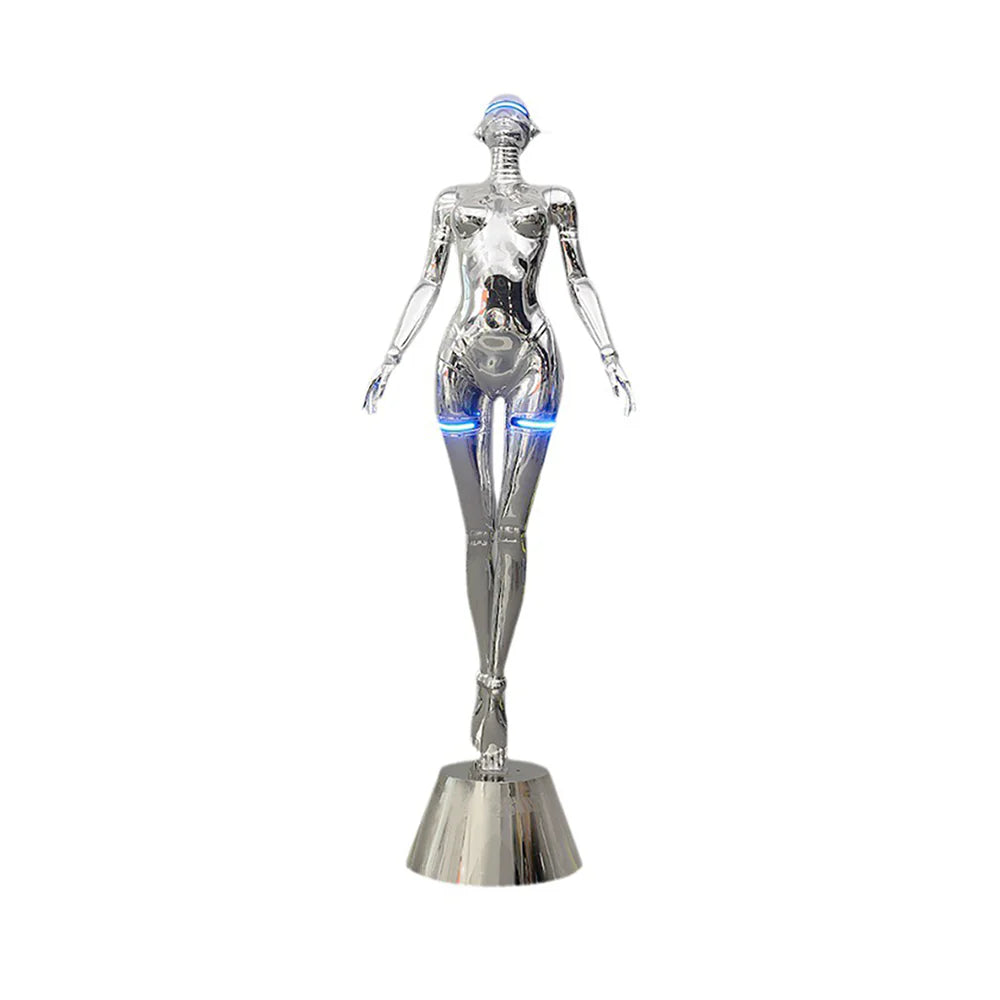 Lámpara de pie Escultura de Diosa Tecnológica Mecánica