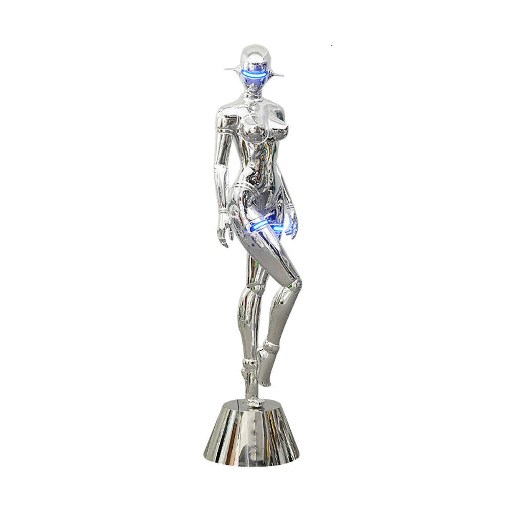 Lámpara de pie Escultura de Diosa Tecnológica Mecánica