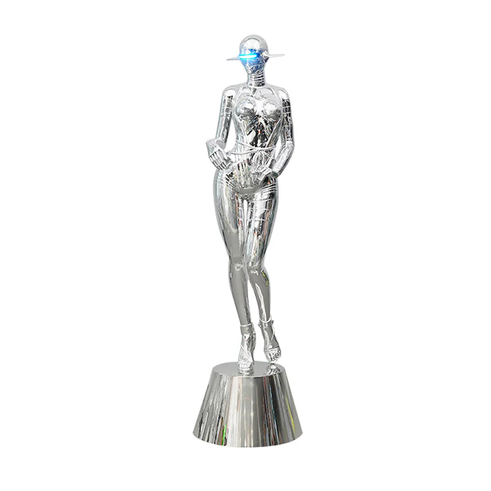 Lámpara de pie Escultura de Diosa Tecnológica Mecánica