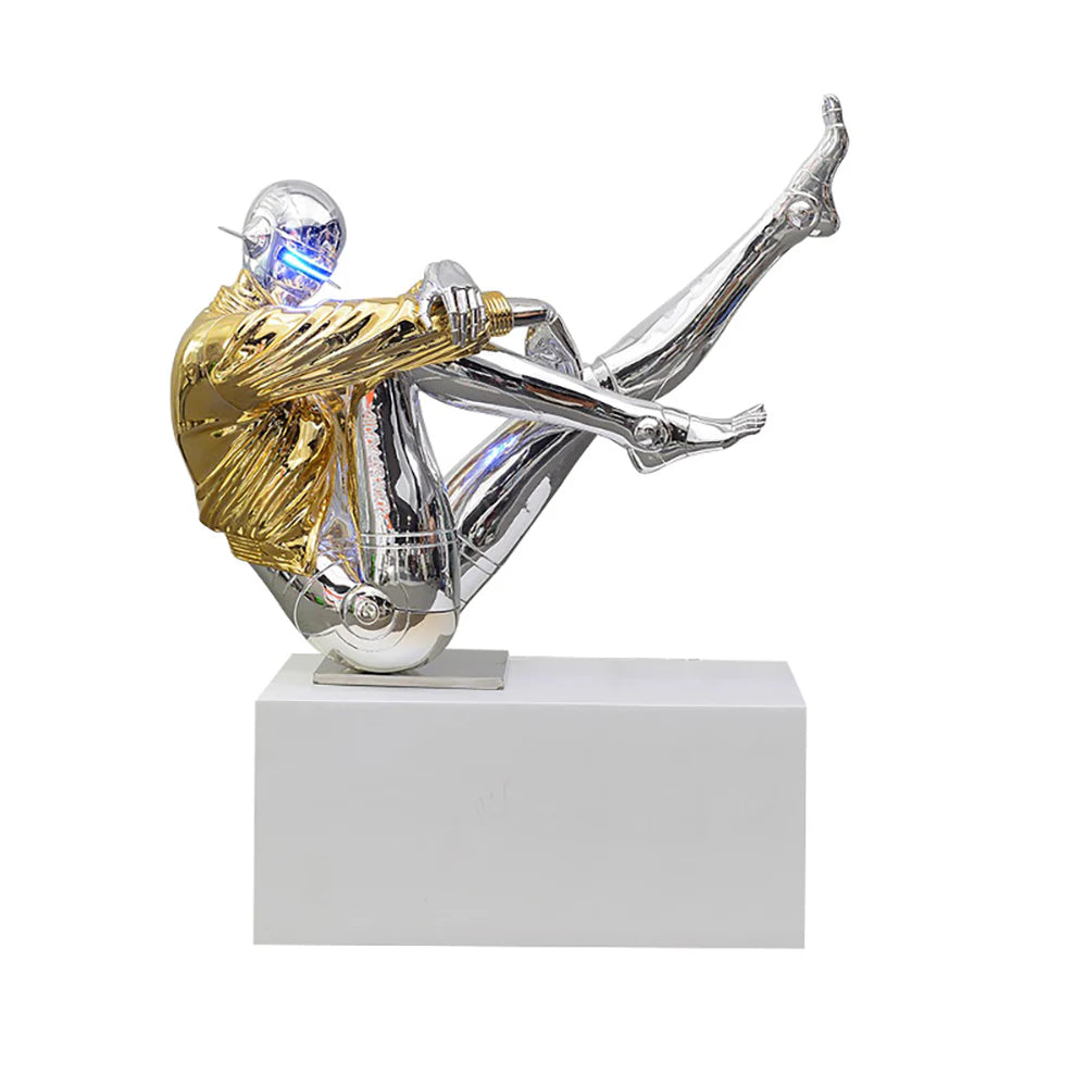 Lámpara de pie Escultura de Diosa Tecnológica Mecánica