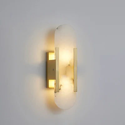 Lámpara de pared alargada de alabastro Melange
