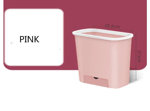 Wall-Mounted Kitchen Trash Can and Organizer Shelf