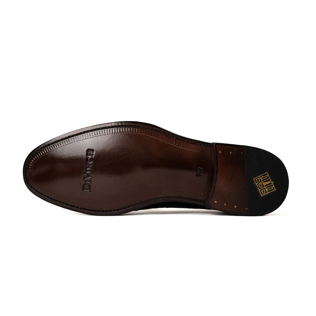 Black Apron-Toe Crocodile Leather Tassel Loafers