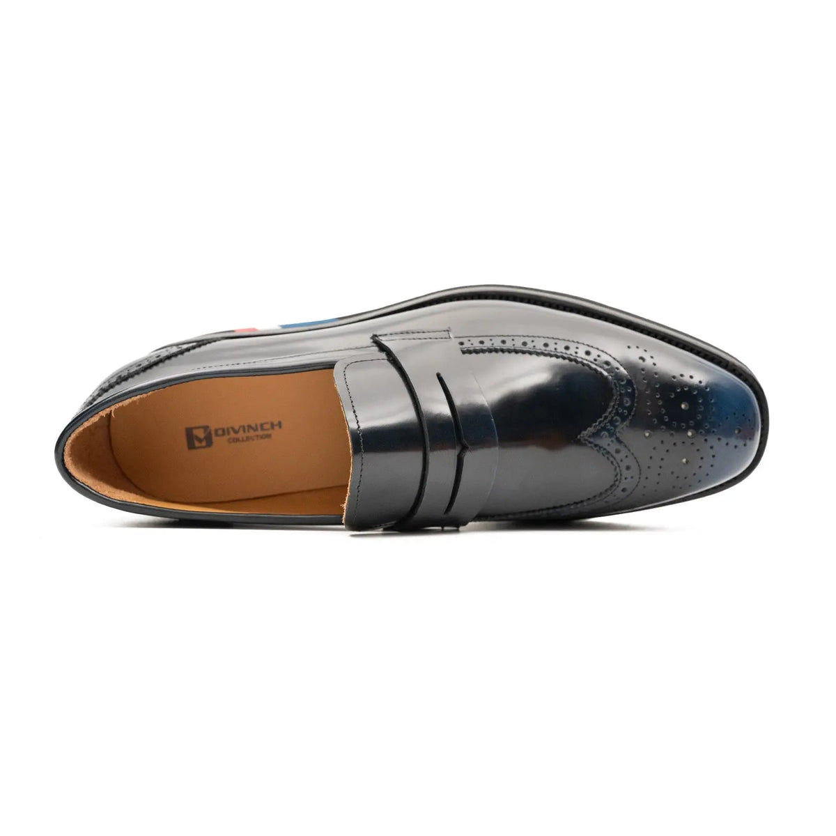 Blue Platform Calf Leather Loafers