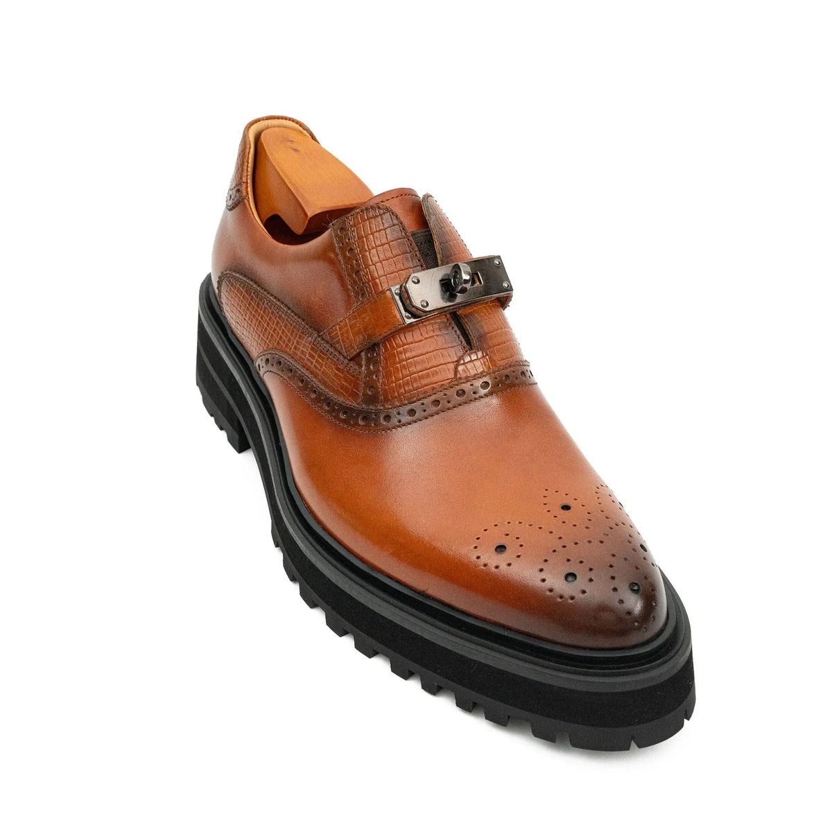 Brown Calf Leather Loafers