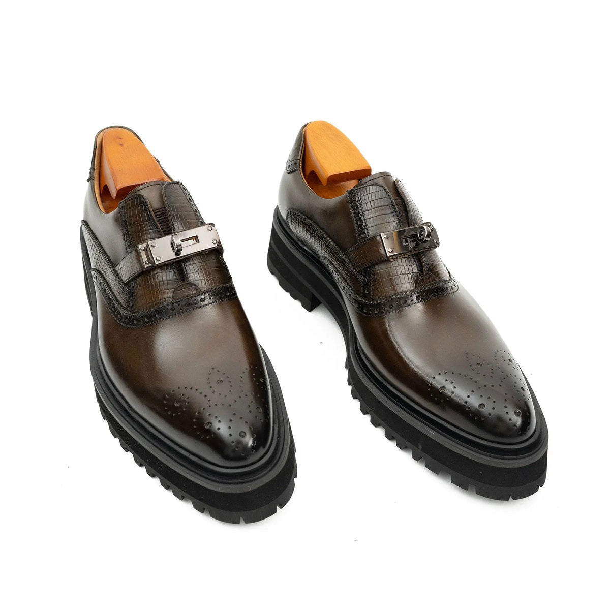 Dark Brown Calf Leather Loafers