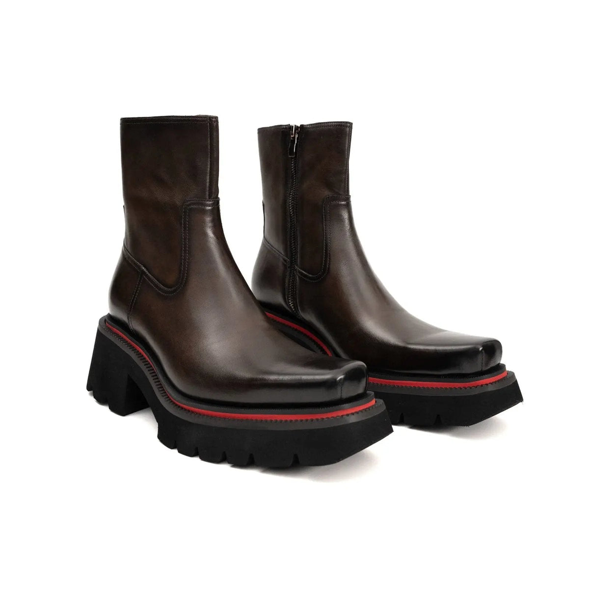 Dark Brown Calf Leather Chelsea Boots