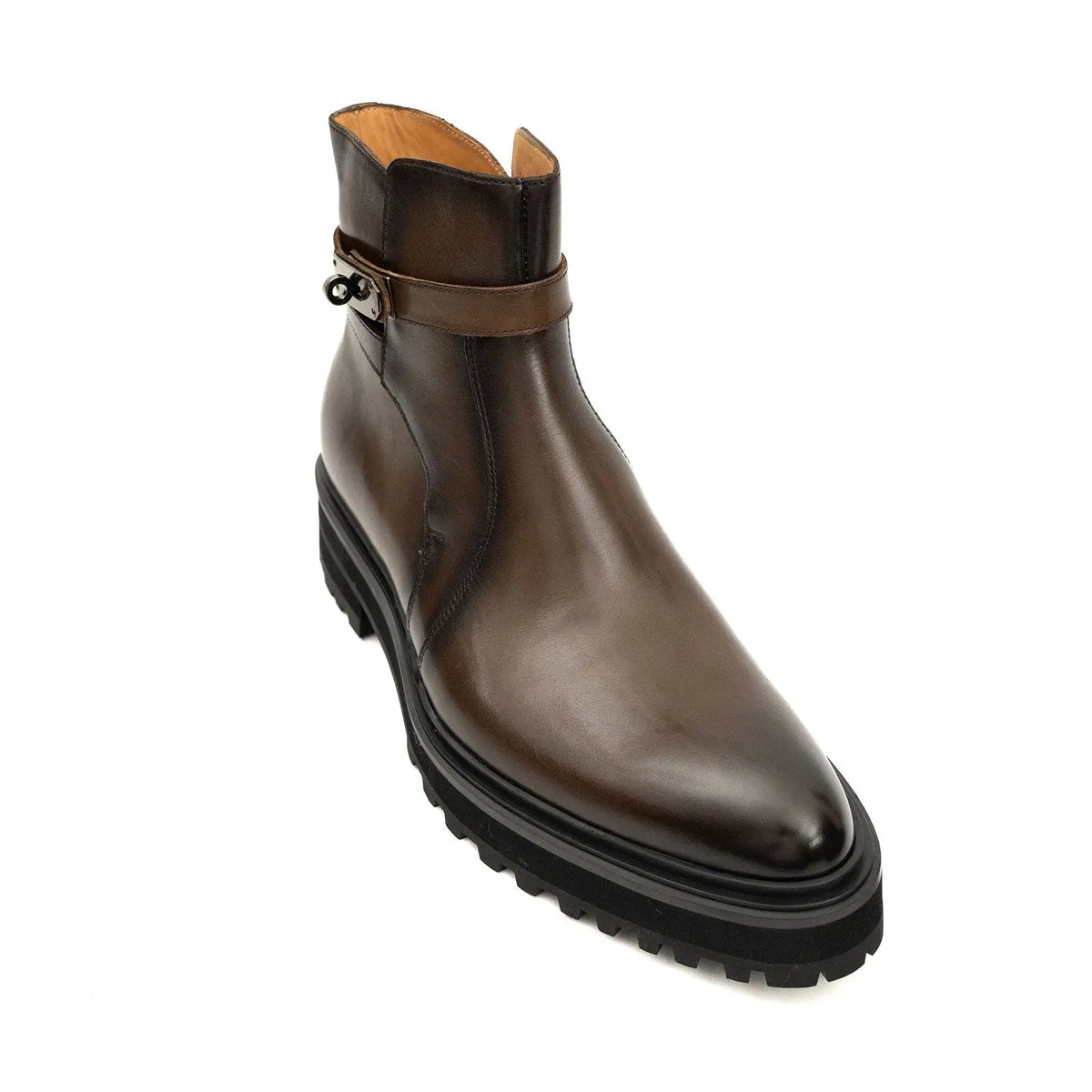 Brown Calf Leather Chelsea Boots
