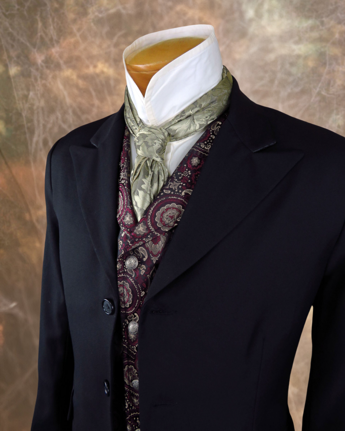 Abrigo de ciudad para hombre - Gabardina de lana negra - Blazer de corte occidental