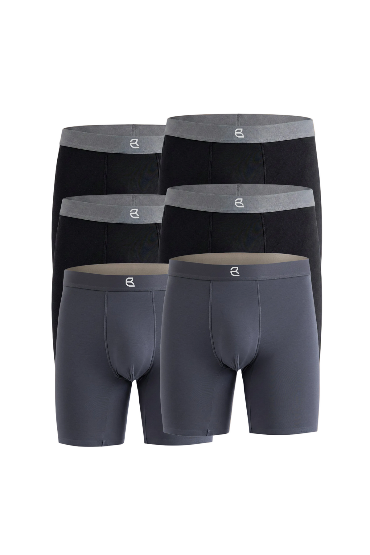 6-Pack Men’s Seamless Anti-Chafe Long Boxer Brief