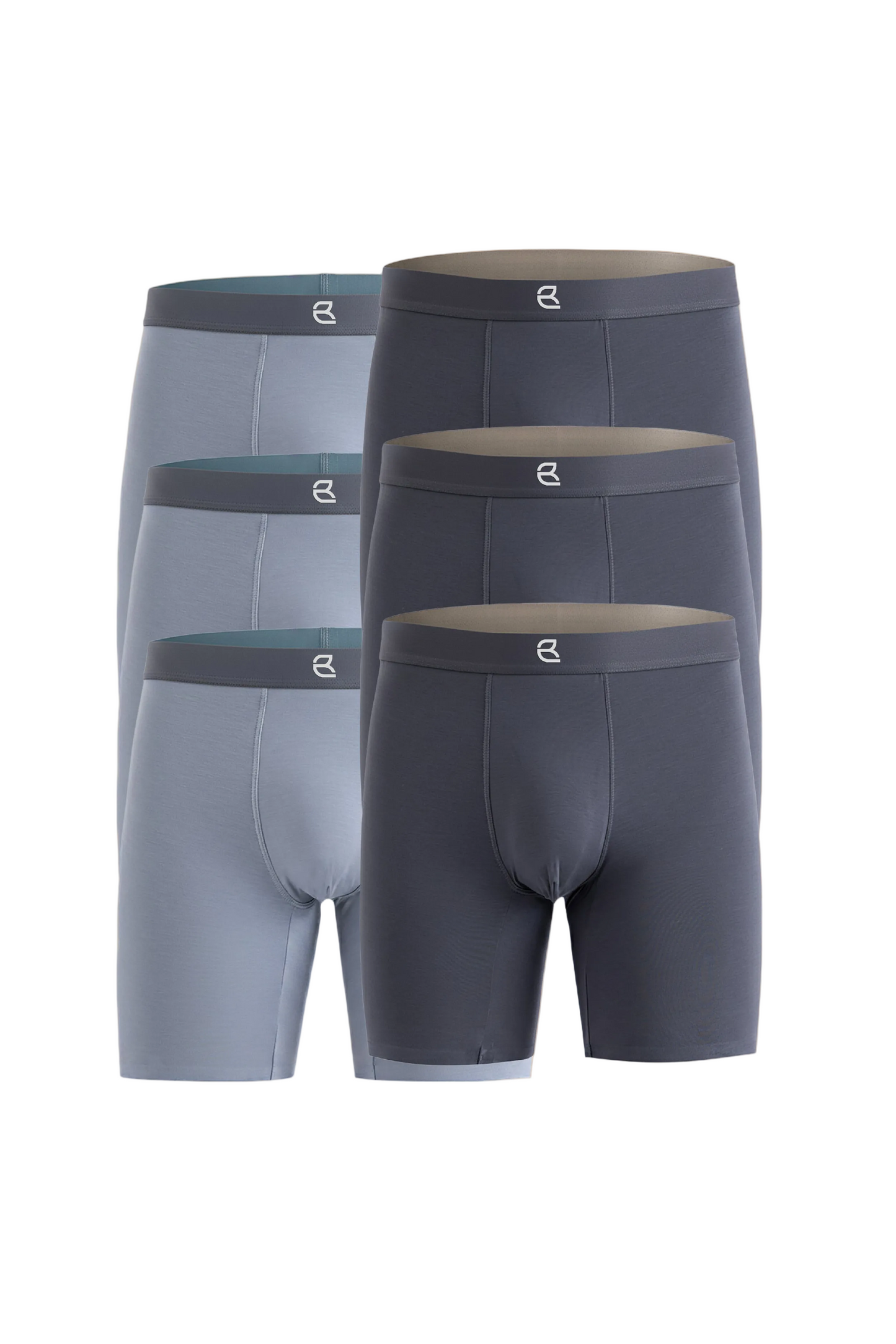 6-Pack Men’s Seamless Anti-Chafe Long Boxer Brief