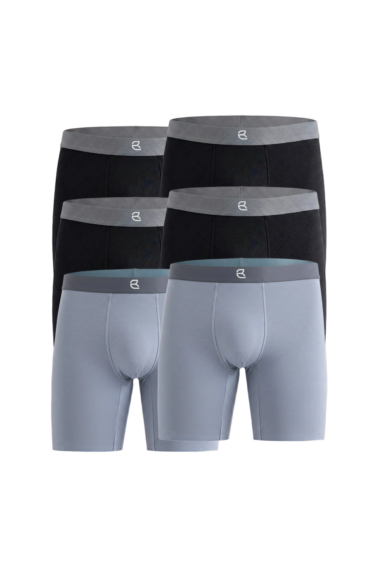 6-Pack Men’s Seamless Anti-Chafe Long Boxer Brief