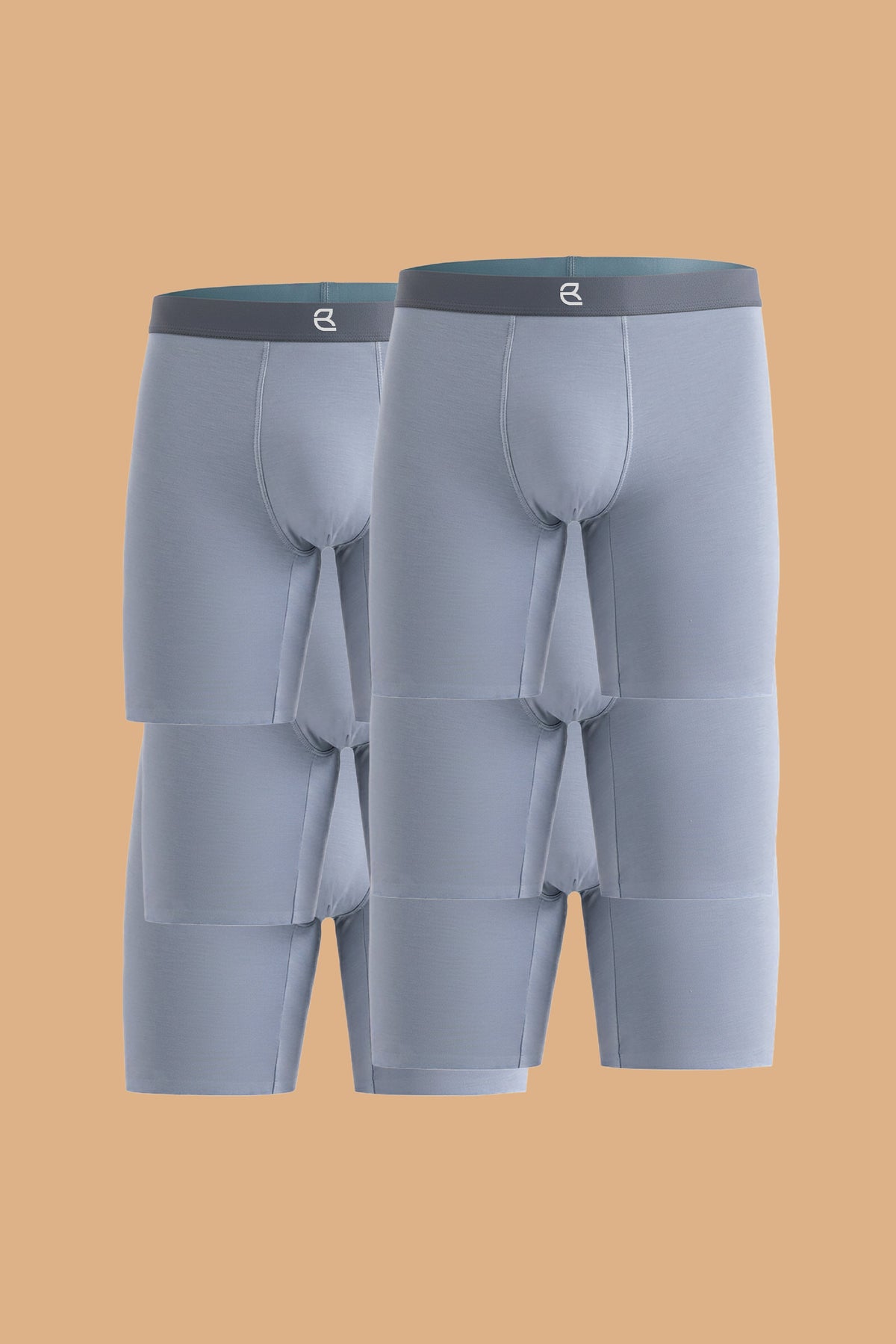 6-Pack Men’s Seamless Anti-Chafe Long Boxer Brief