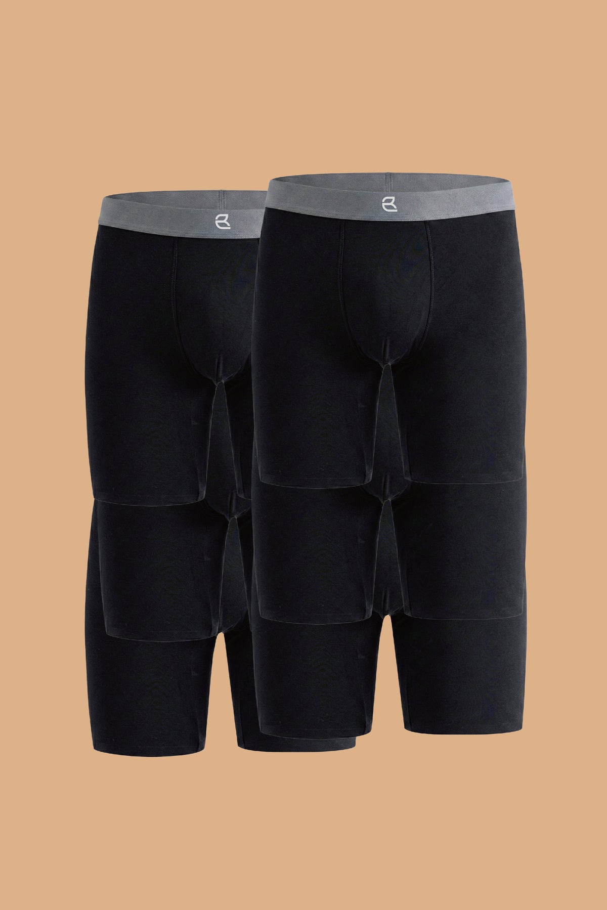 6-Pack Men’s Seamless Anti-Chafe Long Boxer Brief