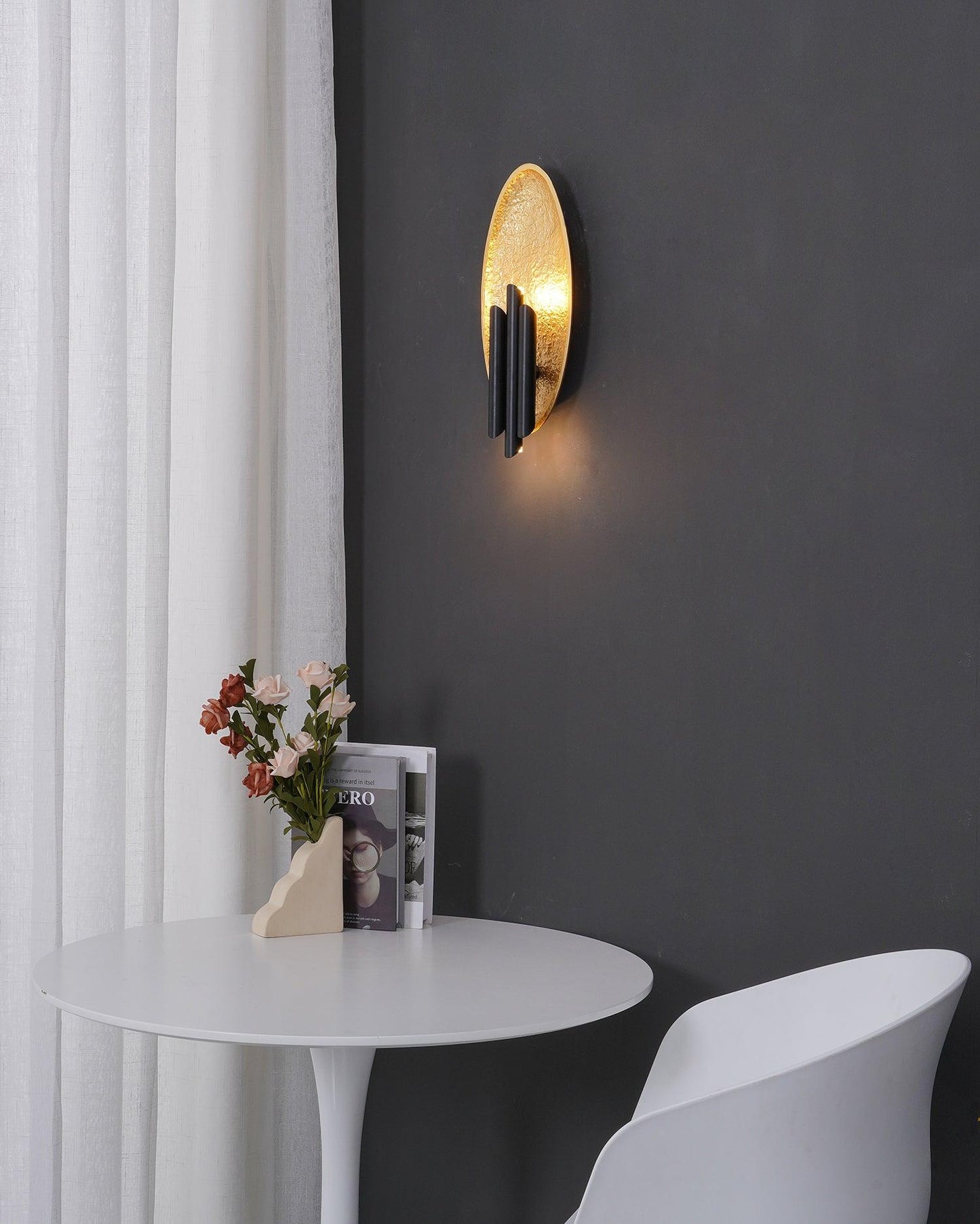 Aplique de pared metálico