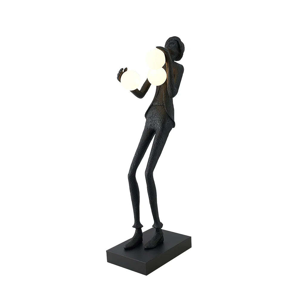 Lámpara de pie con escultura del personaje Michael