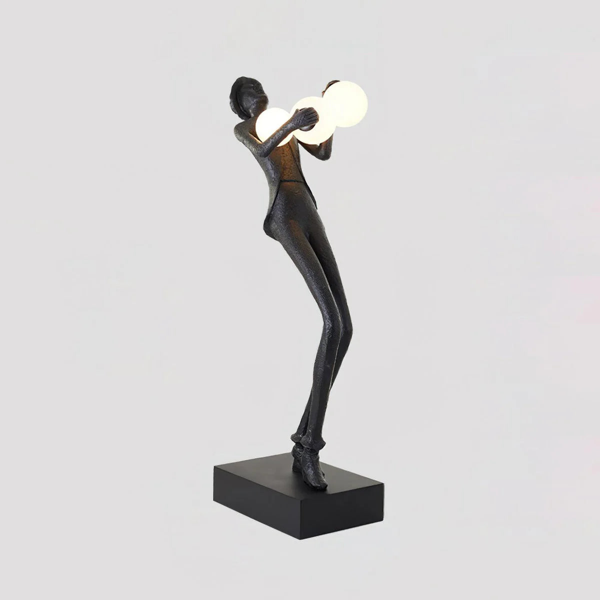 Lámpara de pie con escultura del personaje Michael