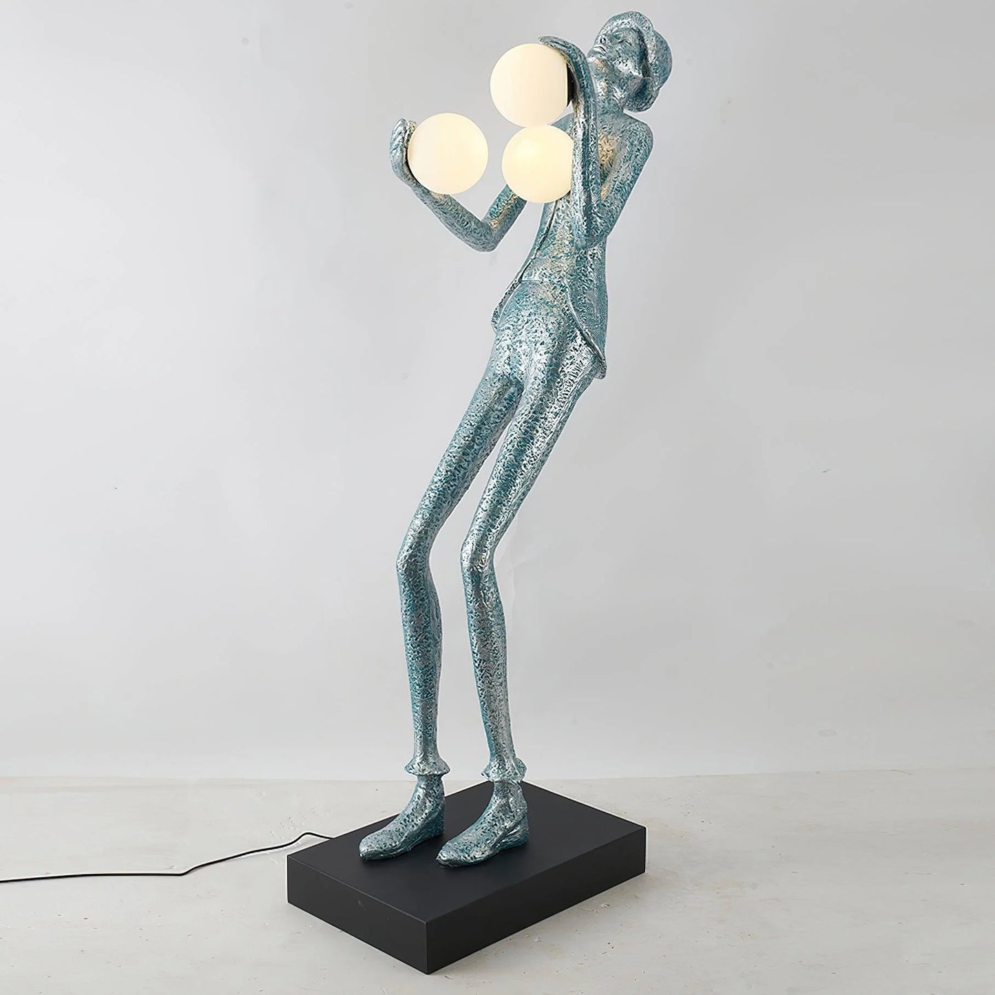 Lámpara de pie con escultura del personaje Michael