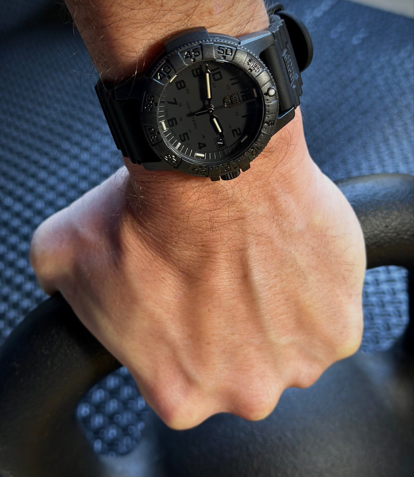 Tortuga Marina Laúd, 39 mm, Reloj de Exterior, Negra