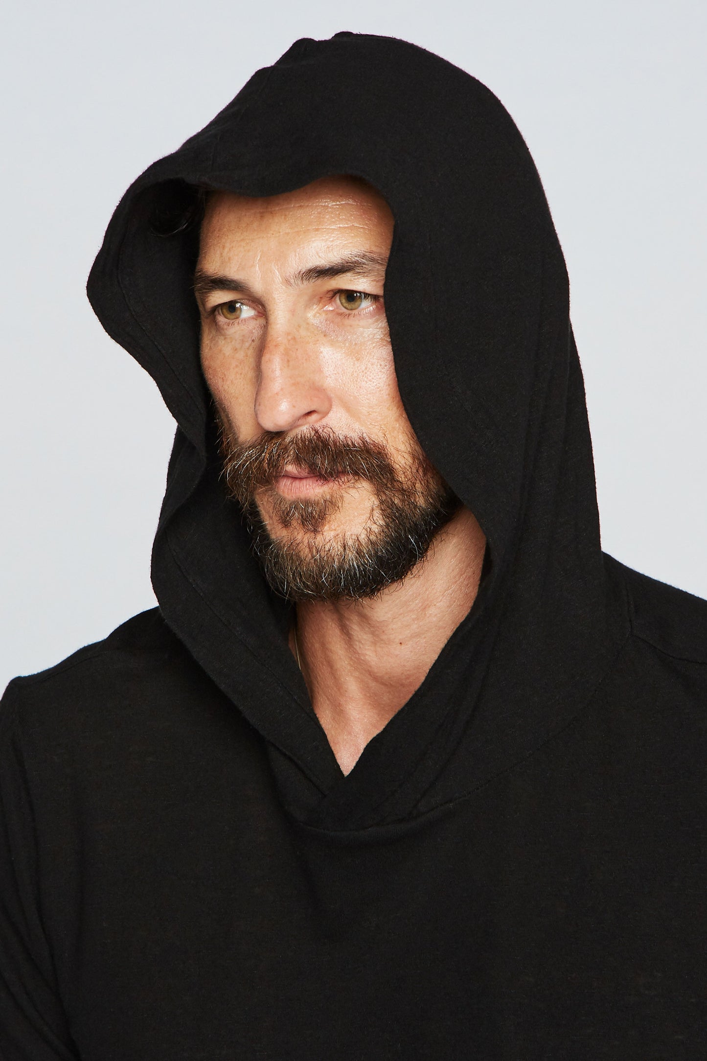 Sudadera con Capucha de Manga Larga de Lino para Hombre