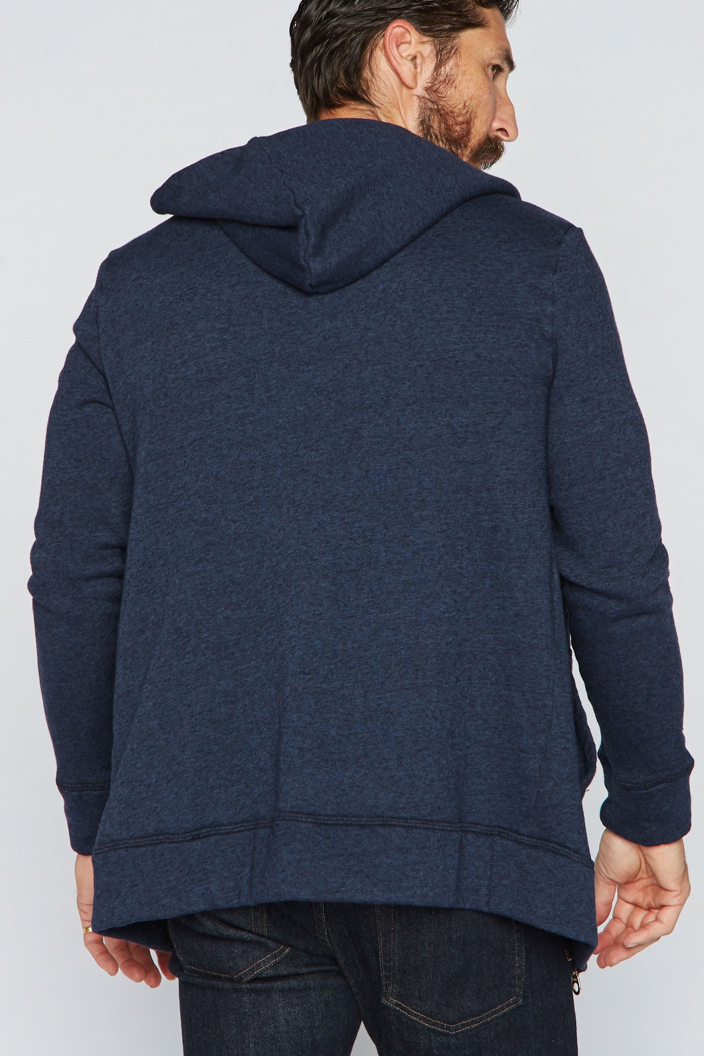 Sudadera con capucha y cremallera de felpa francesa para hombre