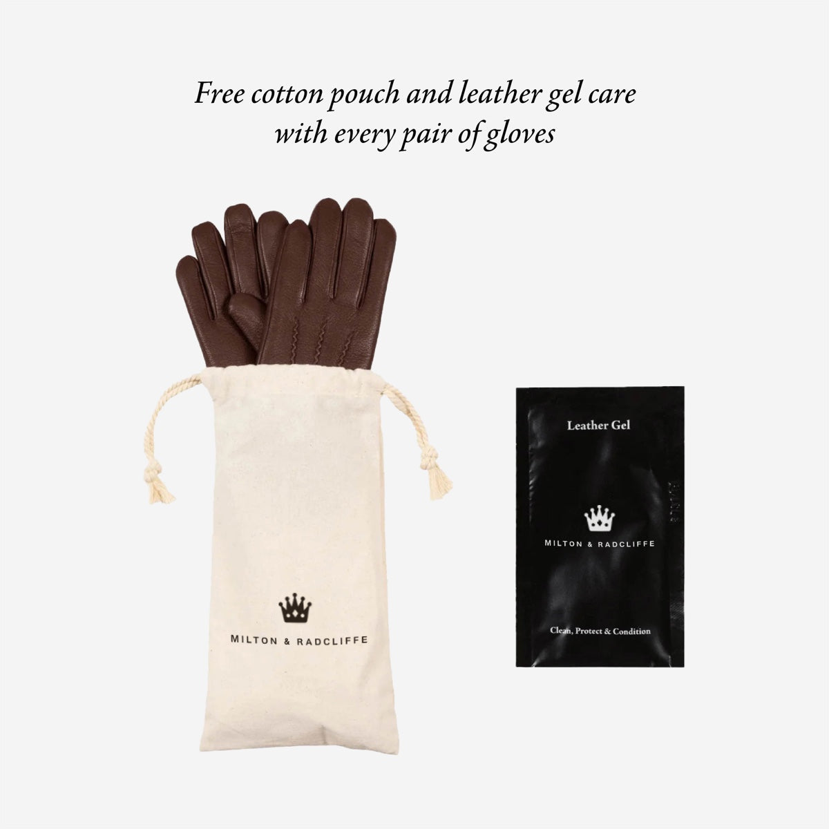 Raya (black) – Deerskin leather gloves with warm wool lining