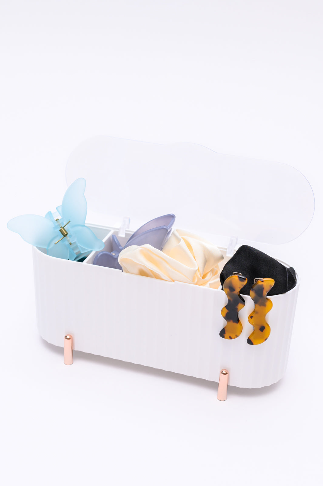 Miniorganizador de belleza en blanco