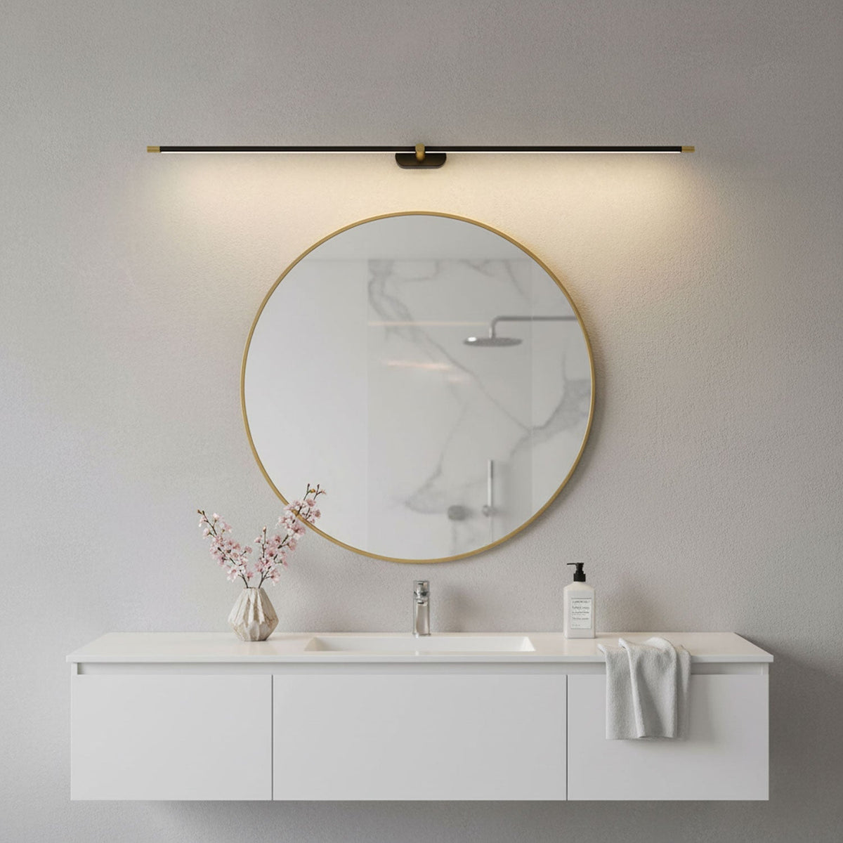 Hardwired Linear LED Wall Lamp with Dimmable Option | Slim Vanity Mirror Light