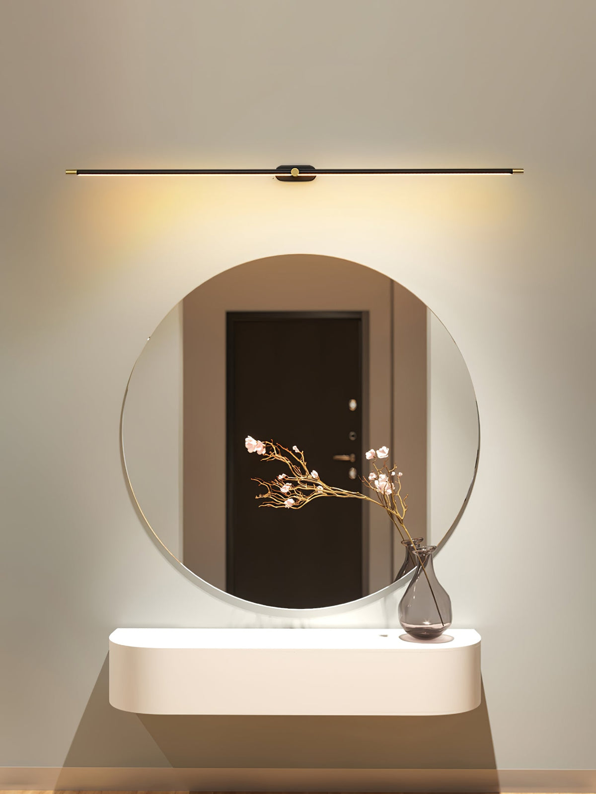 Hardwired Linear LED Wall Lamp with Dimmable Option | Slim Vanity Mirror Light