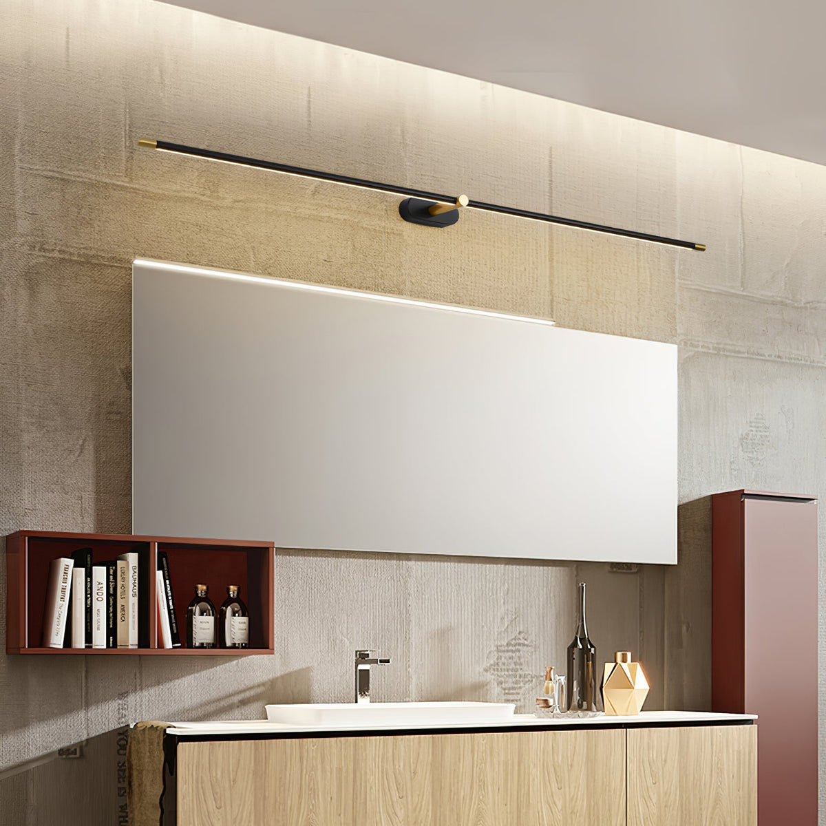 Hardwired Linear LED Wall Lamp with Dimmable Option | Slim Vanity Mirror Light