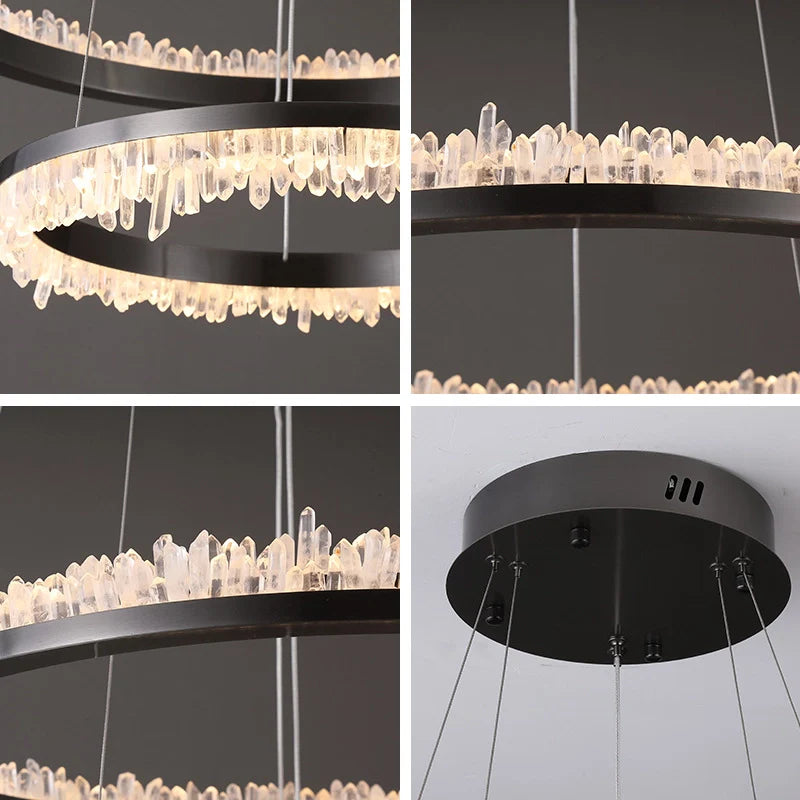 Lámpara de araña LED de cristal minimalista