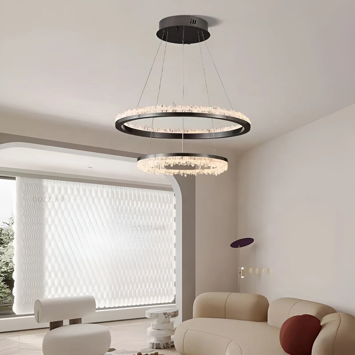 Lámpara de araña LED de cristal minimalista