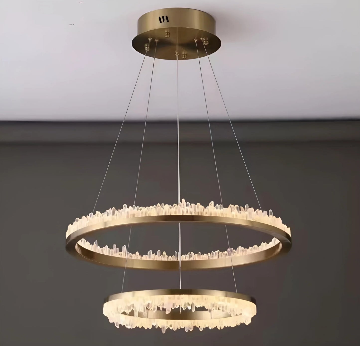 Lámpara de araña LED de cristal minimalista