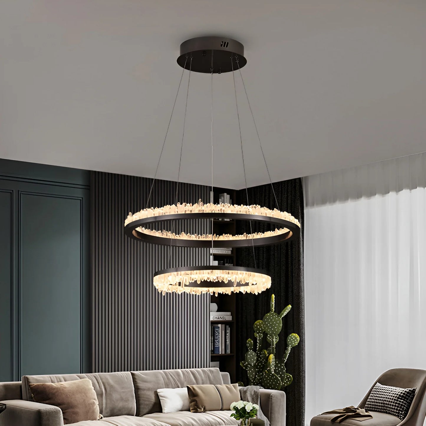 Lámpara de araña LED de cristal minimalista