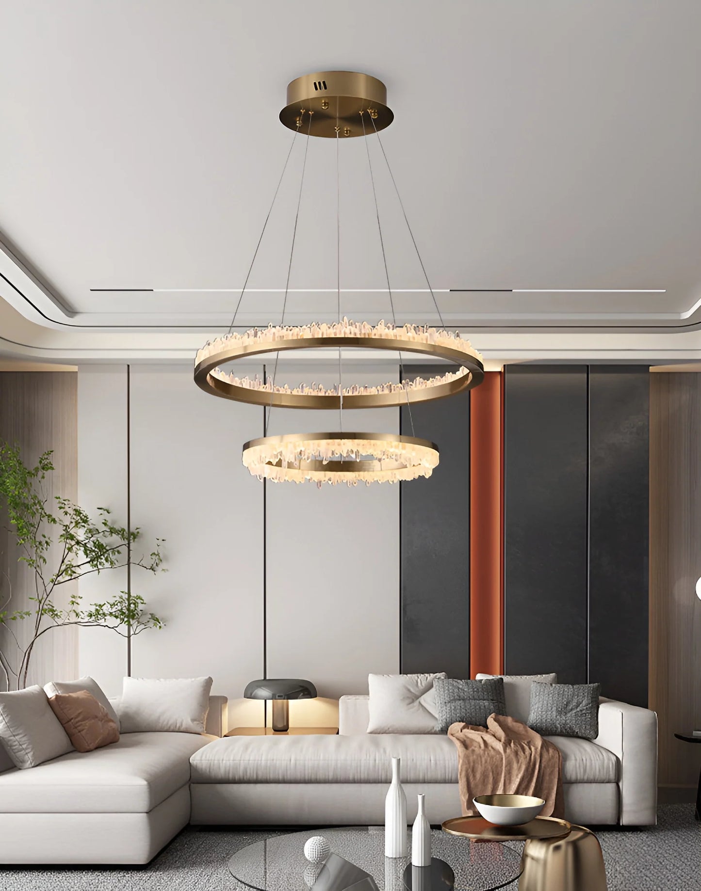 Lámpara de araña LED de cristal minimalista