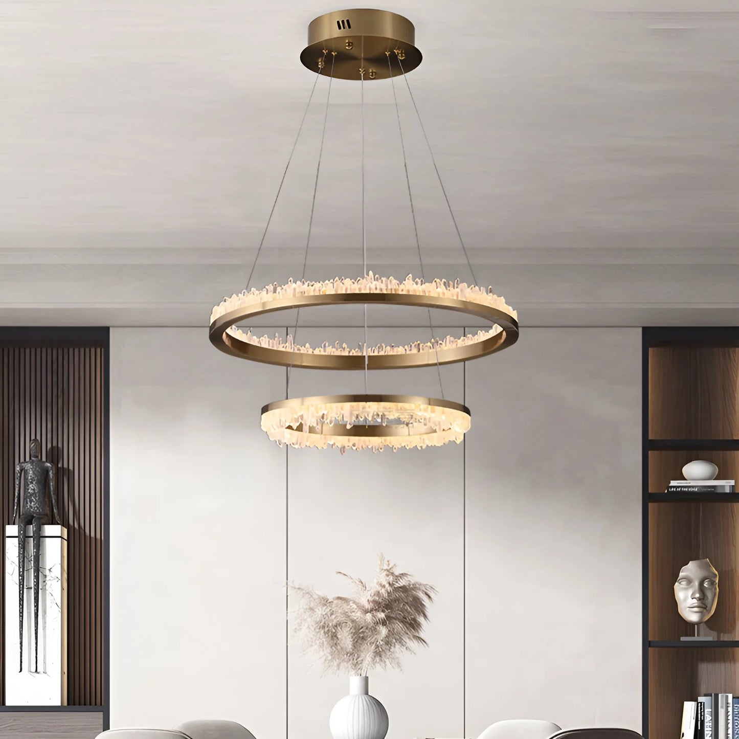 Lámpara de araña LED de cristal minimalista