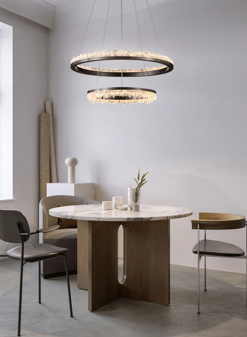 Lámpara de araña LED de cristal minimalista