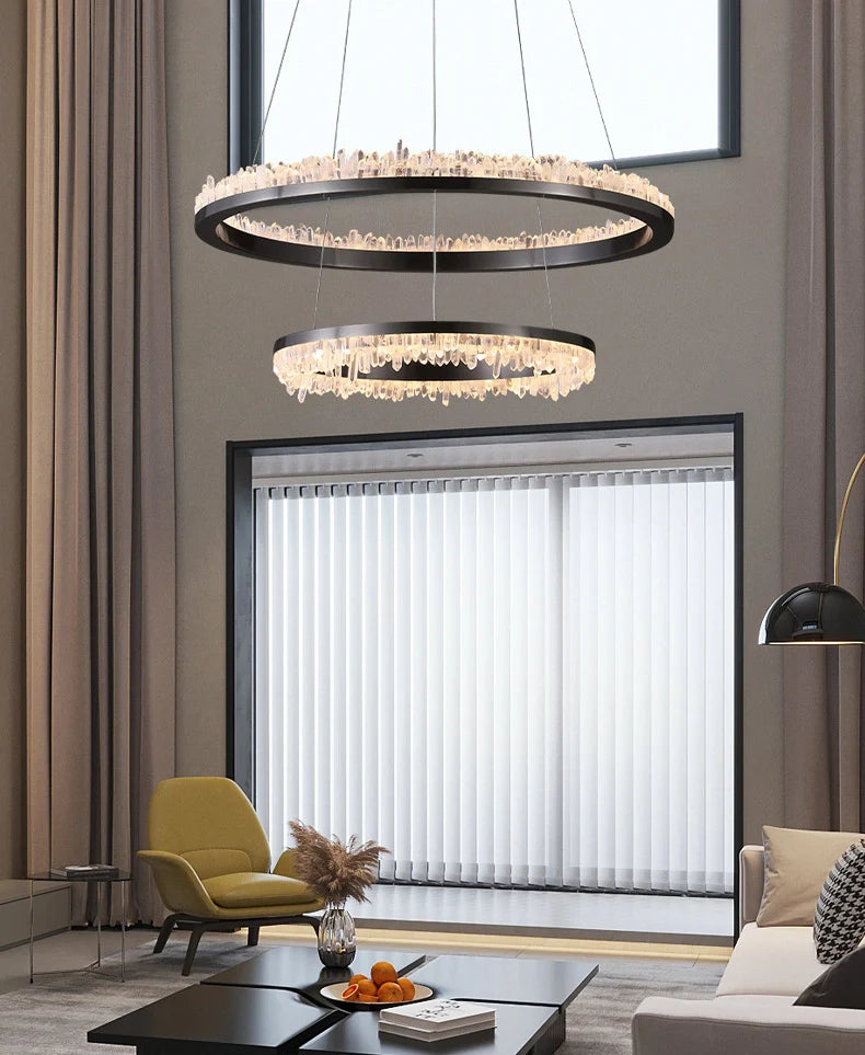 Lámpara de araña LED de cristal minimalista