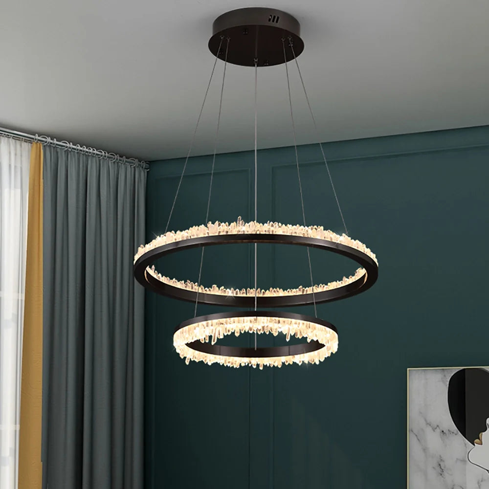 Lámpara de araña LED de cristal minimalista
