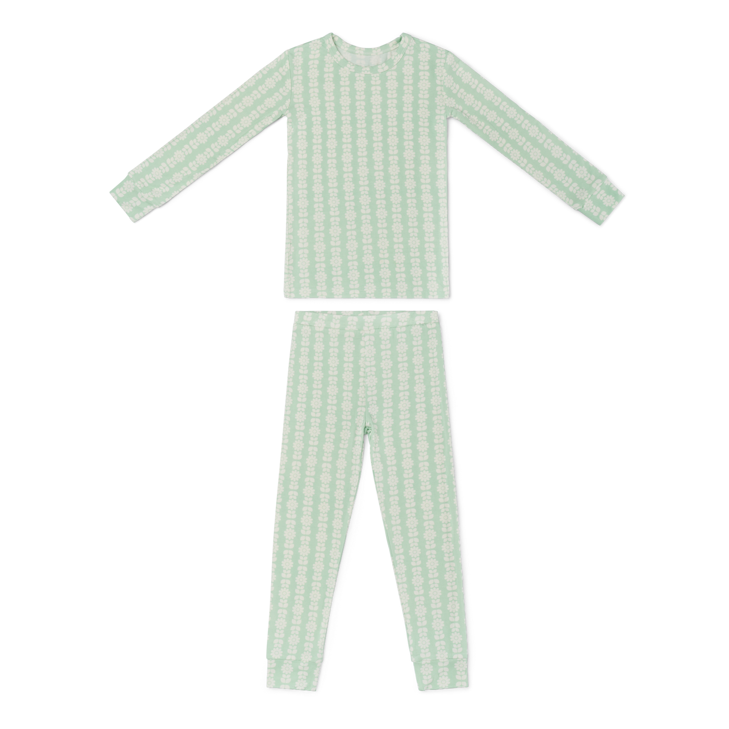 Conjunto de pijama de bambú Mint Meadows para niño pequeño