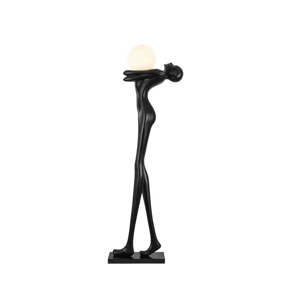 Lámpara de pie con figura de escultura Moca