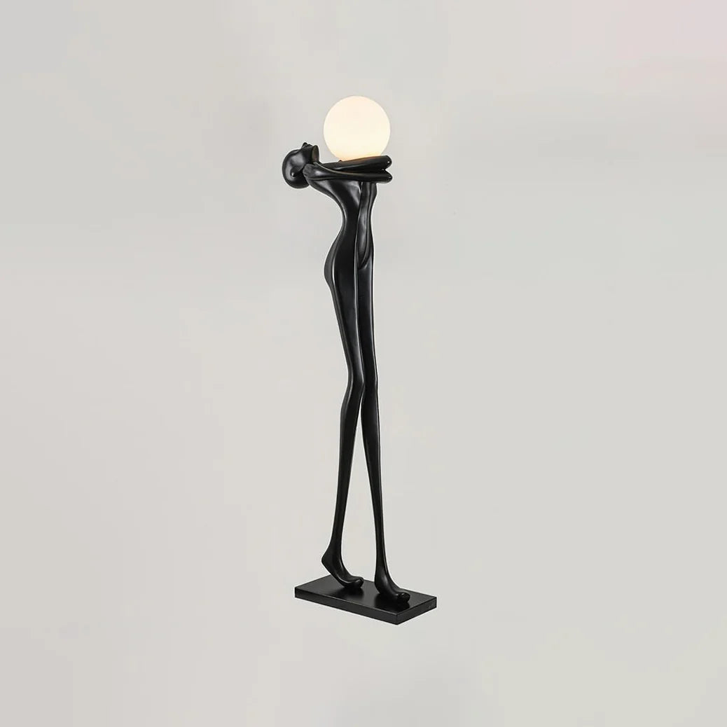 Lámpara de pie con figura de escultura Moca