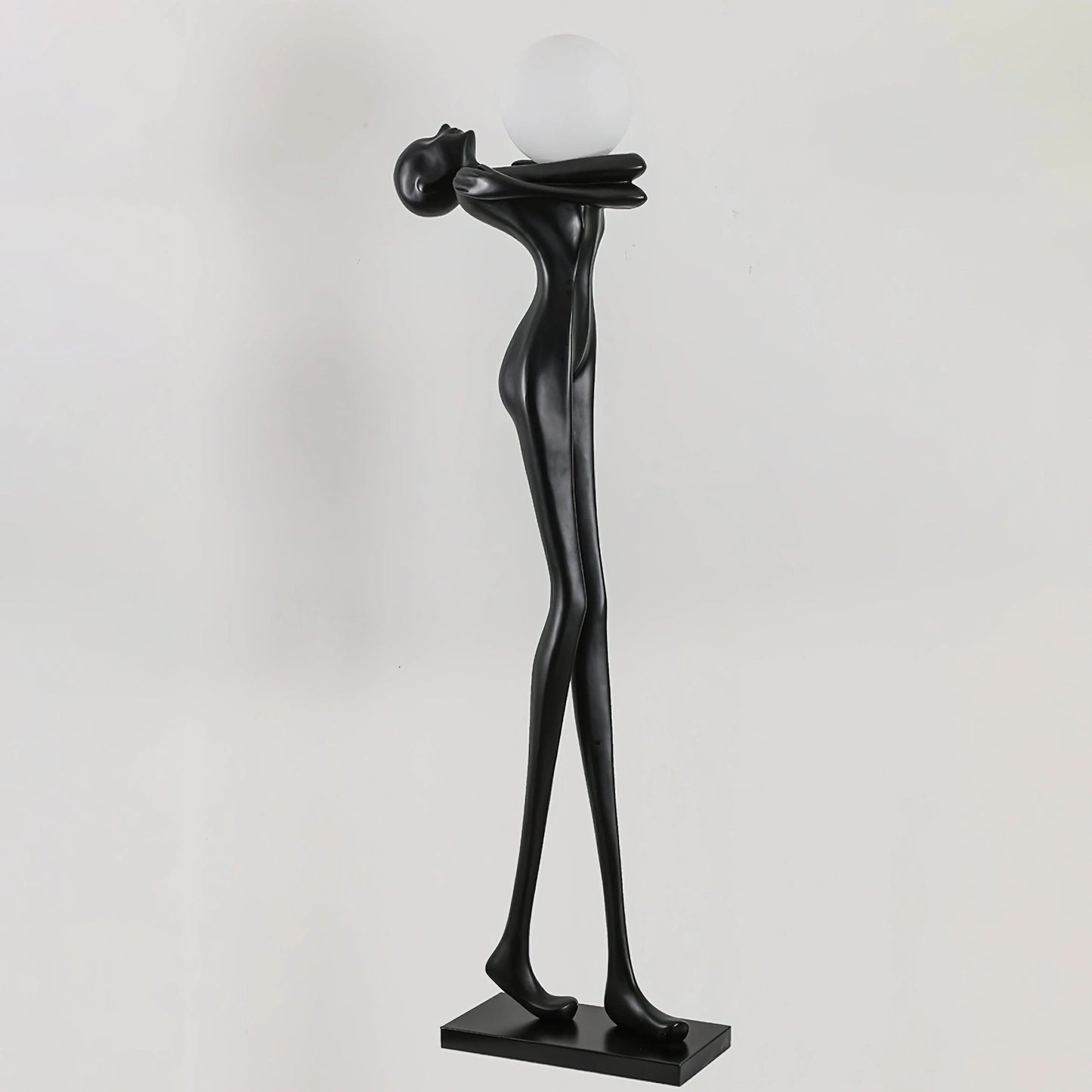 Lámpara de pie con figura de escultura Moca