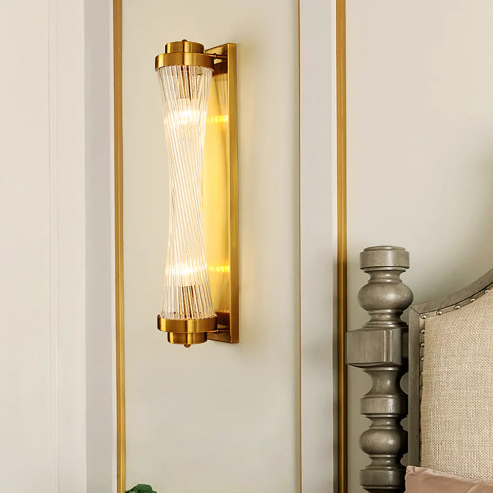Aplique de pared moderno con columna de cristal