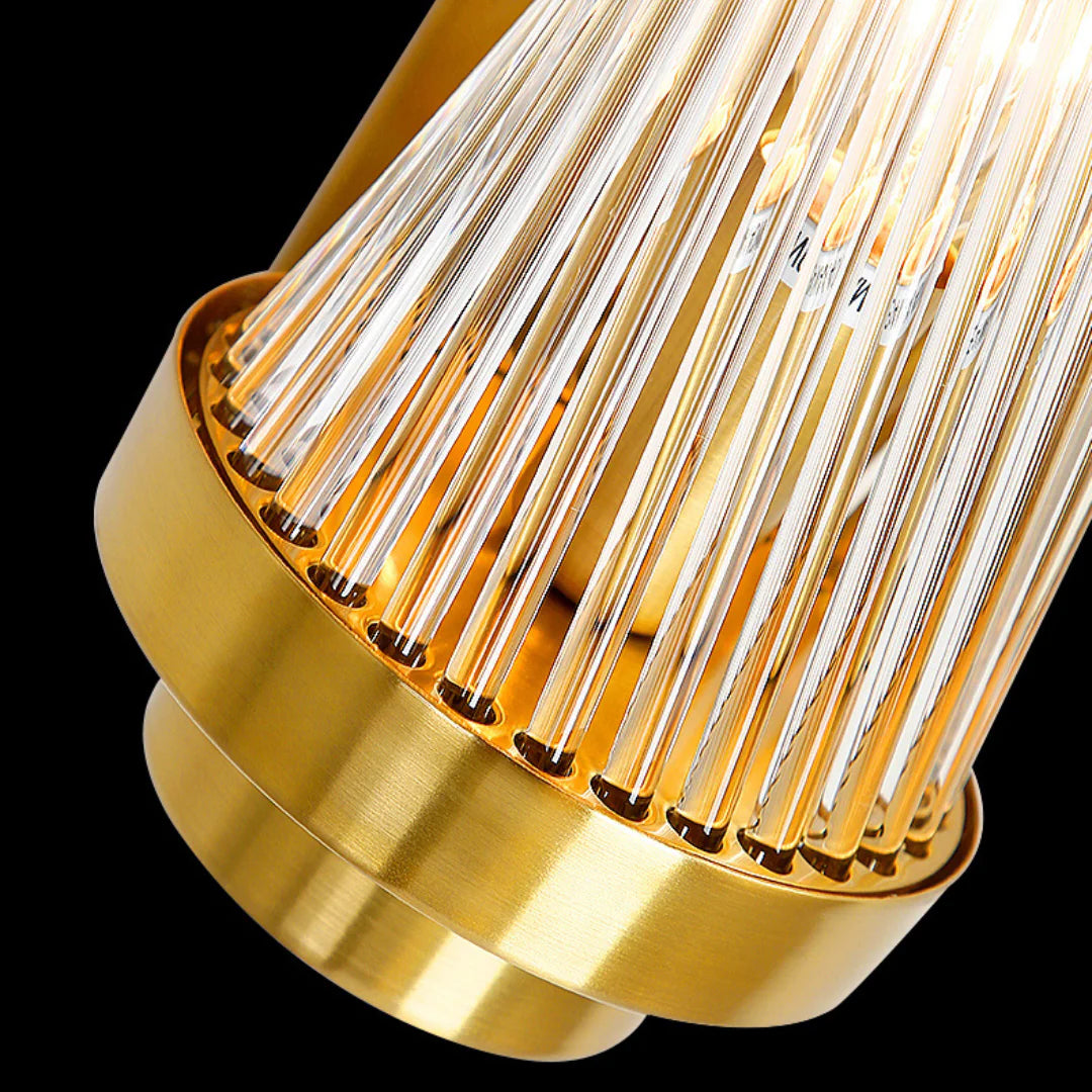 Aplique de pared moderno con columna de cristal