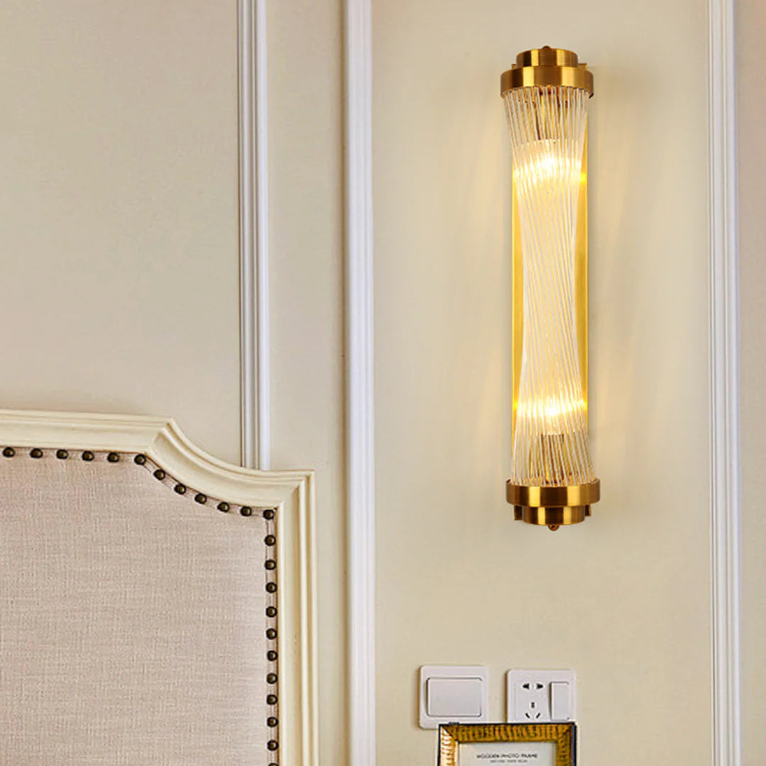 Aplique de pared moderno con columna de cristal