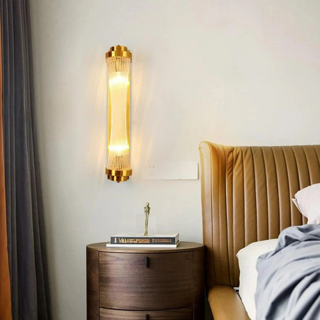 Aplique de pared moderno con columna de cristal