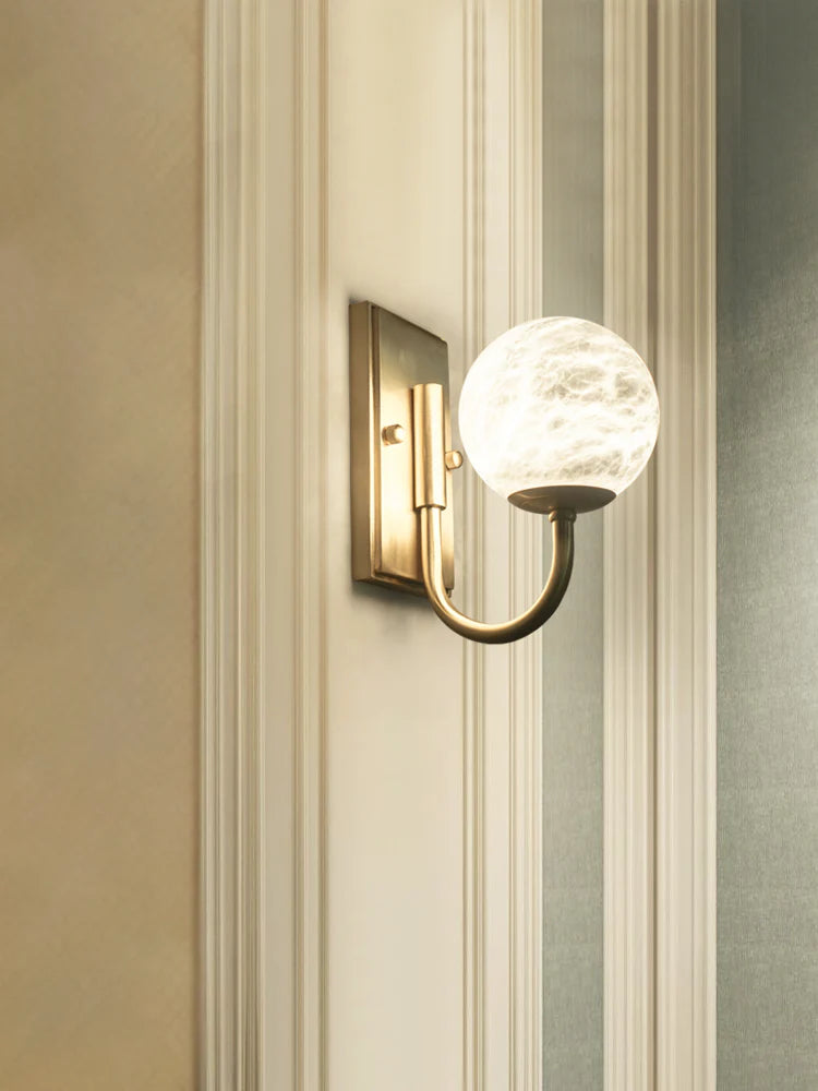 Lámpara de pared moderna y sencilla de alabastro